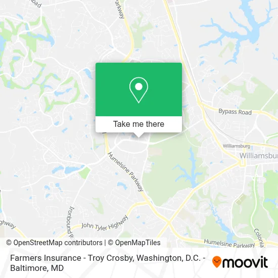 Farmers Insurance - Troy Crosby map