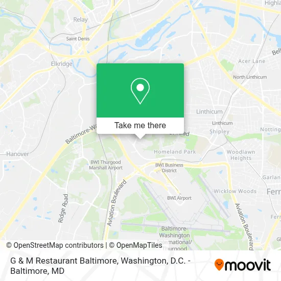 G & M Restaurant Baltimore map