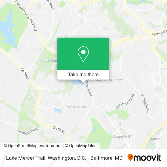 Lake Mercer Trail map