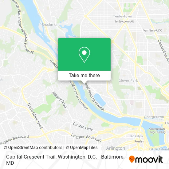Capital Crescent Trail map