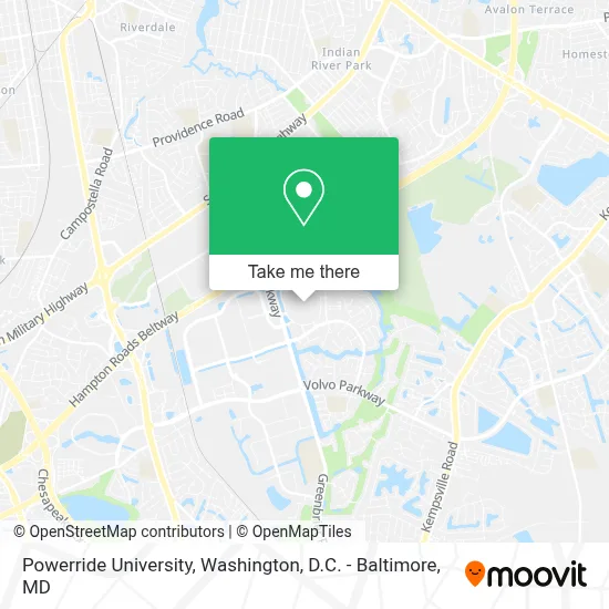 Powerride University map