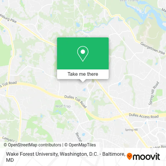 Wake Forest University map