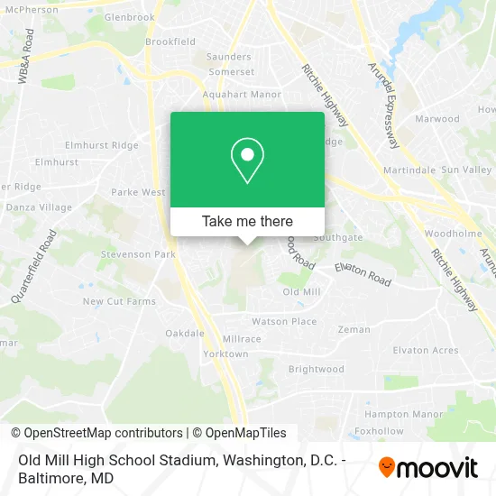Old Mill High School Stadium map