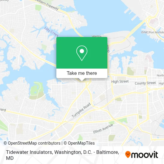 Tidewater Insulators map