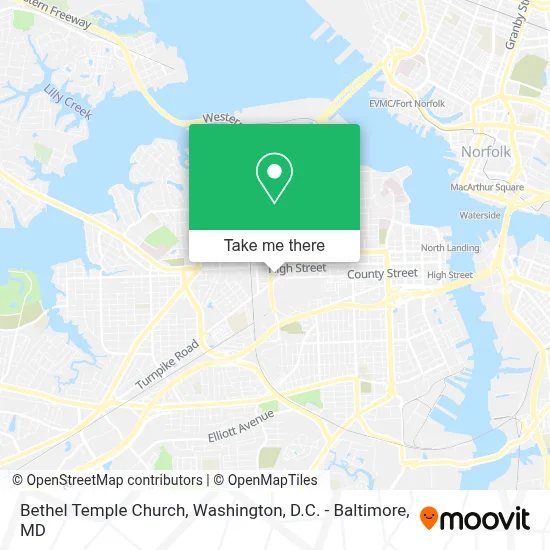 Bethel Temple Church map