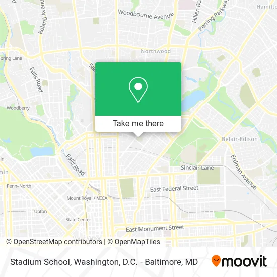 Stadium School map