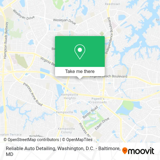 Reliable Auto Detailing map