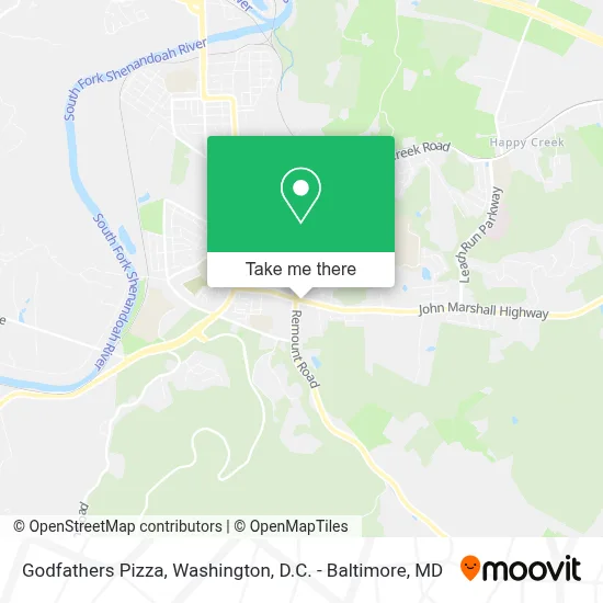 Godfathers Pizza map