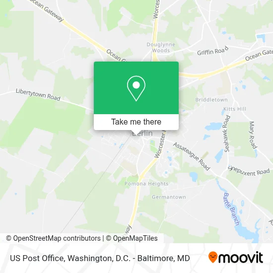 Us Post Office map