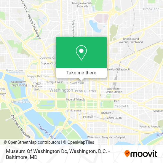 Museum Of Washington Dc map