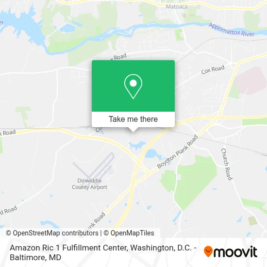 Amazon Ric 1 Fulfillment Center map