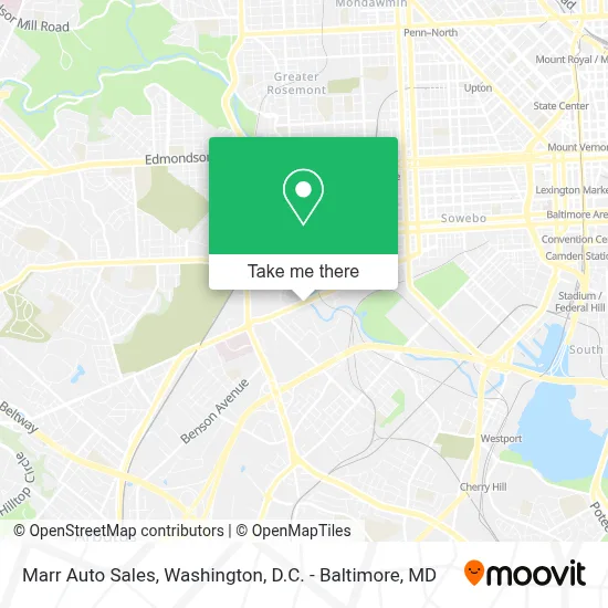 Marr Auto Sales map