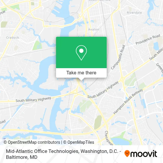 Mid-Atlantic Office Technologies map