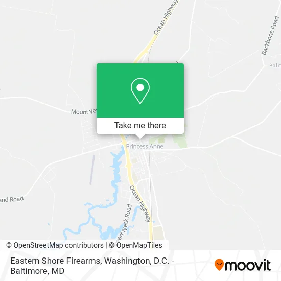 Eastern Shore Firearms map