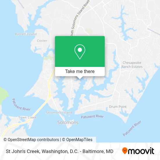St John's Creek map