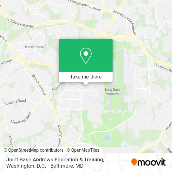Joint Base Andrews Education & Training map