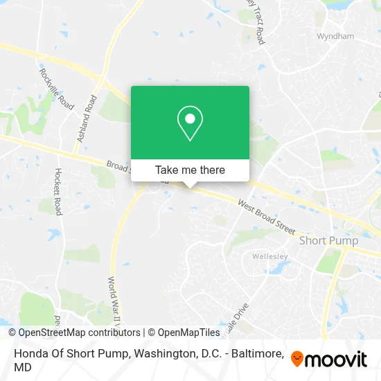 Honda Of Short Pump map