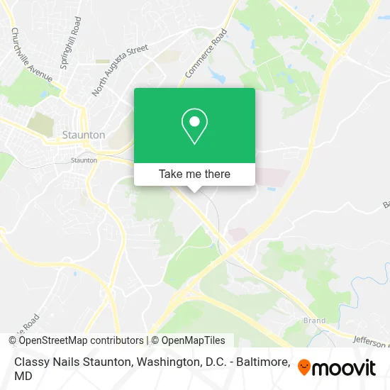 Classy Nails Staunton map