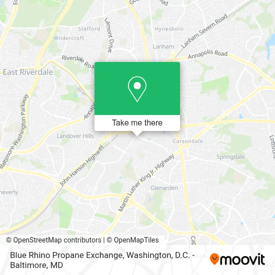 Blue Rhino Propane Exchange map