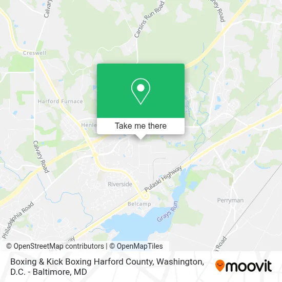 Boxing & Kick Boxing Harford County map