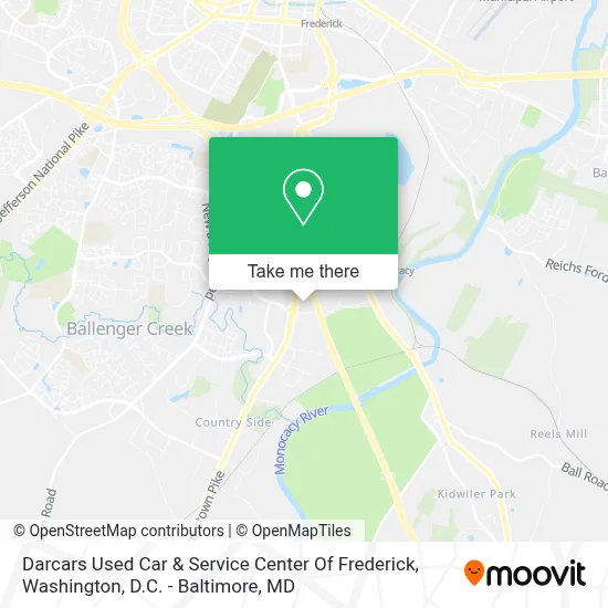 Darcars Used Car & Service Center Of Frederick map