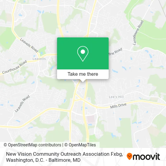 New Vision Community Outreach Association Fxbg map