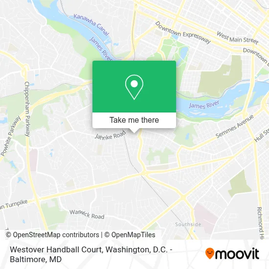 Westover Handball Court map