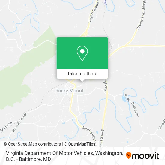 Virginia Department Of Motor Vehicles map