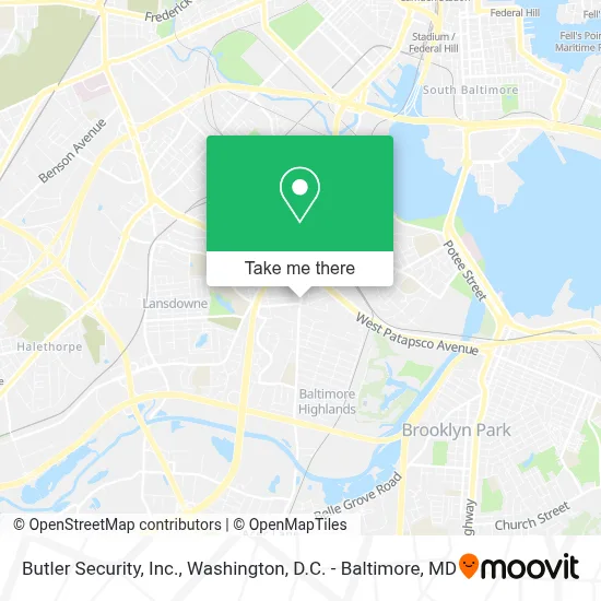 Butler Security, Inc. map