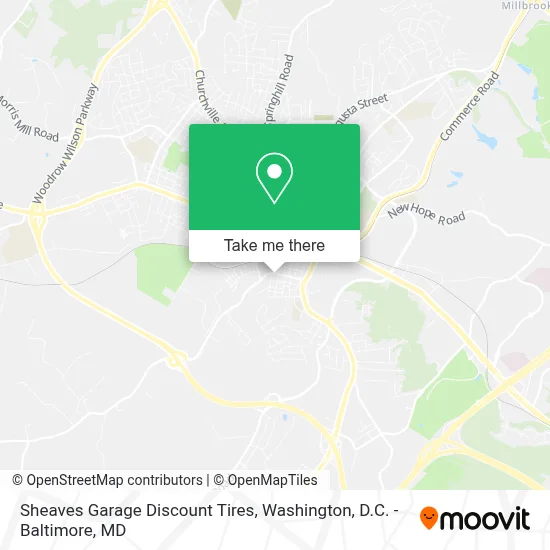 Sheaves Garage Discount Tires map