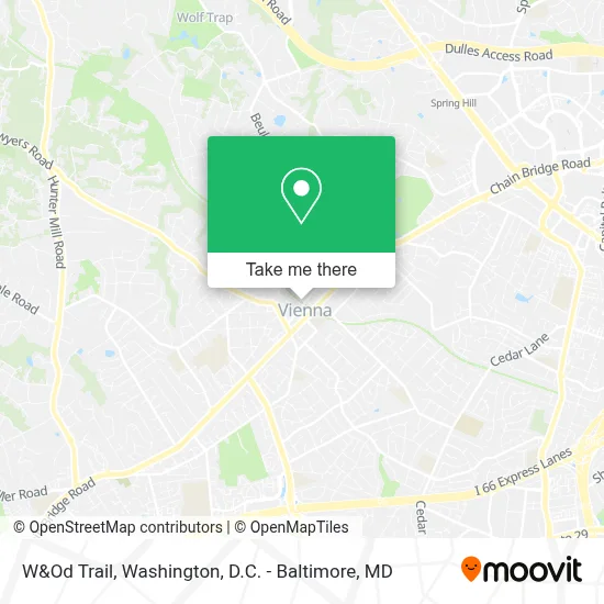 W&Od Trail map