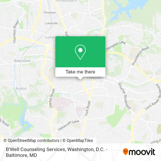 B'Well Counseling Services map