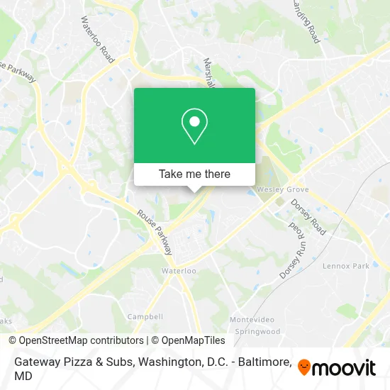 Gateway Pizza & Subs map