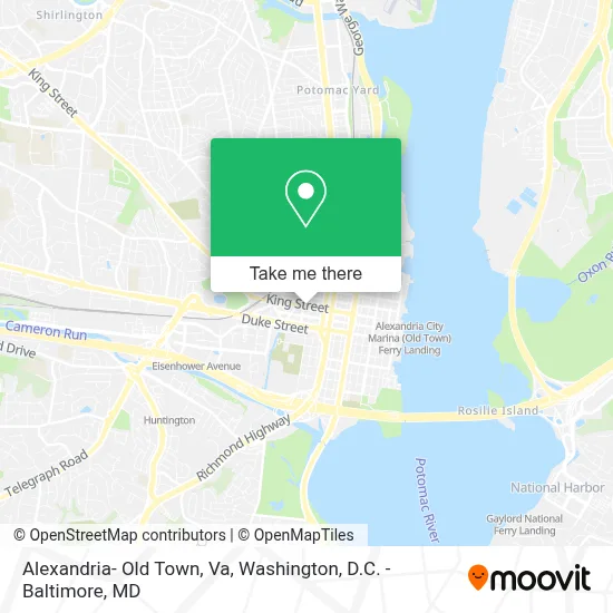 Alexandria- Old Town, Va map