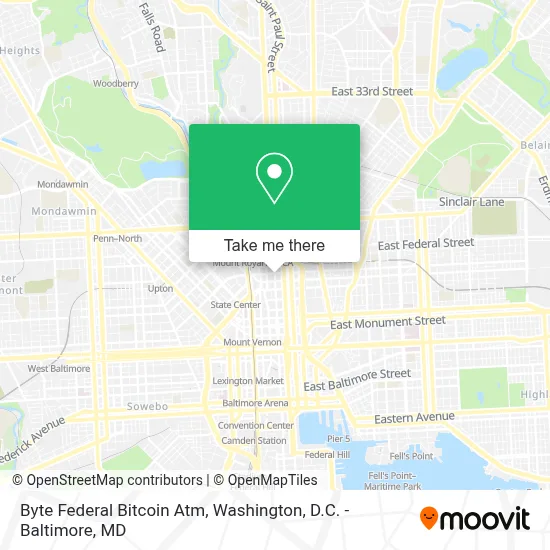 Byte Federal Bitcoin Atm map