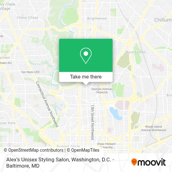 Alex's Unisex Styling Salon map