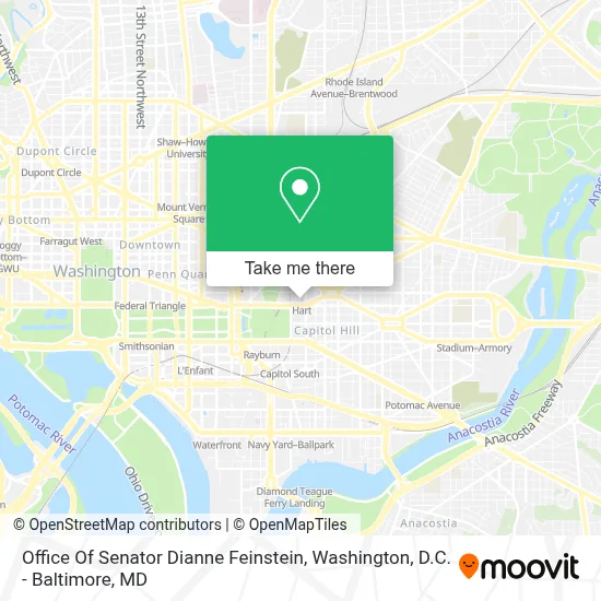 Office Of Senator Dianne Feinstein map