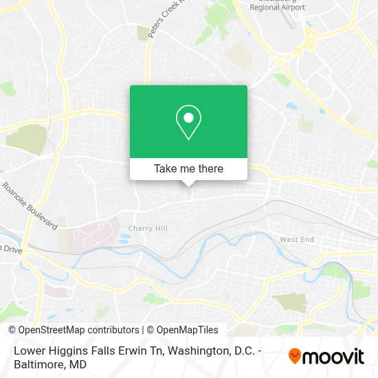 Lower Higgins Falls Erwin Tn map