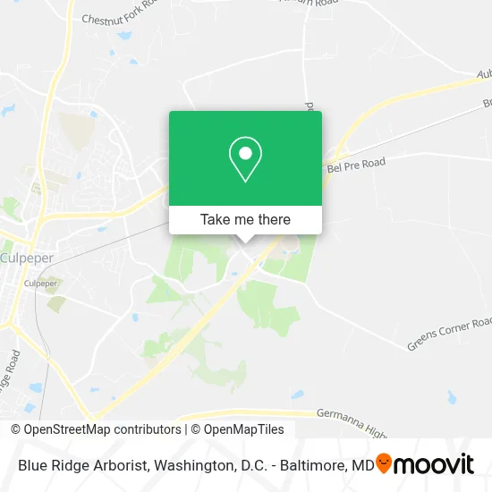 Blue Ridge Arborist map