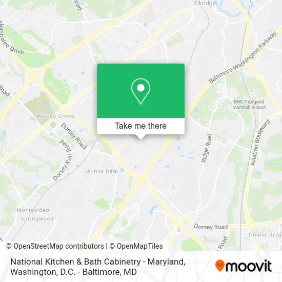 National Kitchen & Bath Cabinetry - Maryland map