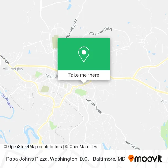 Papa John's Pizza map