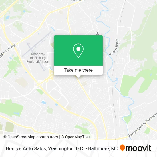 Henry's Auto Sales map