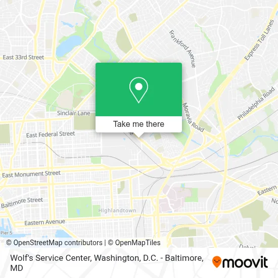 Wolf's Service Center map