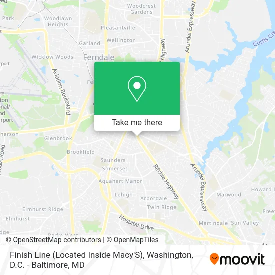 Finish Line (Located Inside Macy'S) map