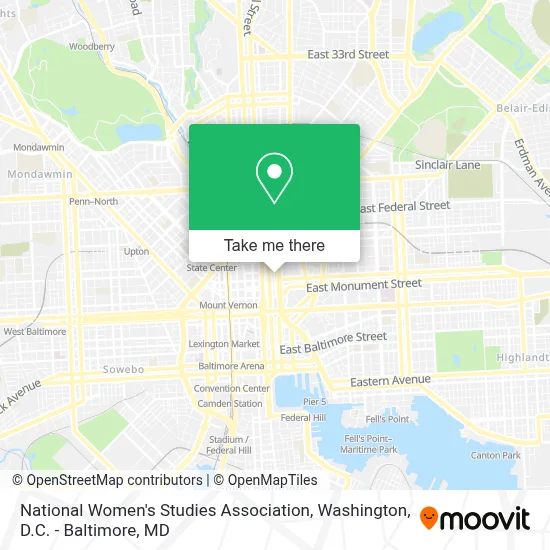 National Women's Studies Association map