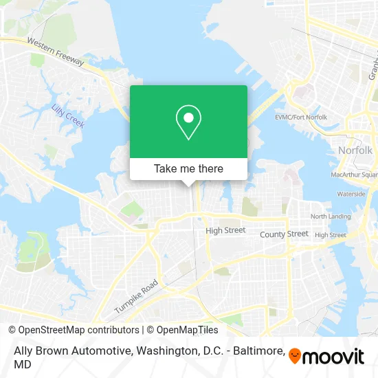 Ally Brown Automotive map