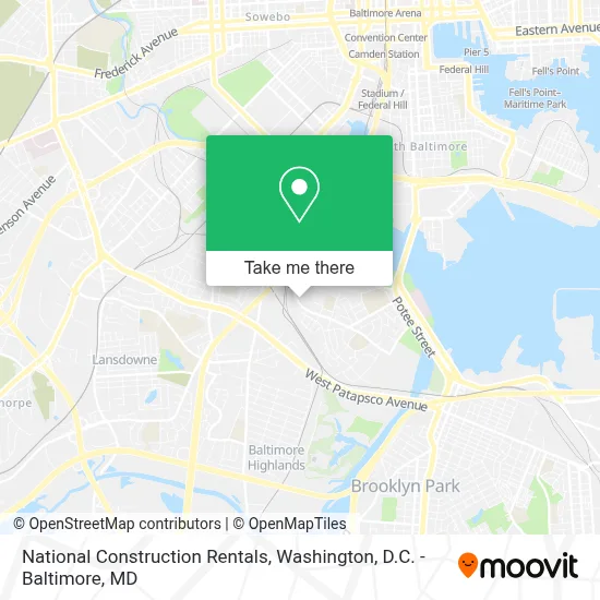 National Construction Rentals map