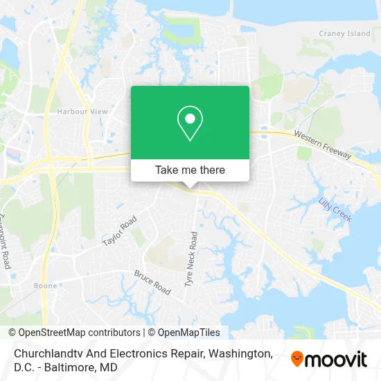 Churchlandtv And Electronics Repair map