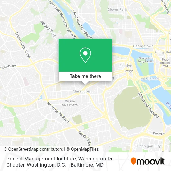 Project Management Institute, Washington Dc Chapter map