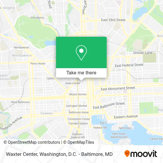 Waxter Center map